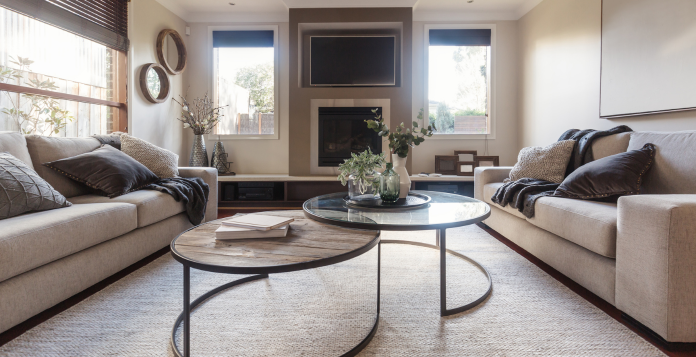 Living room in neutral colour