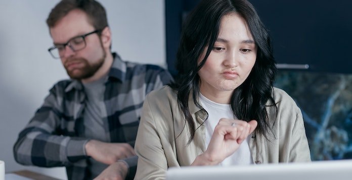 Photo by Mikhail Nilov: https://www.pexels.com/photo/man-couple-people-woman-6964128/